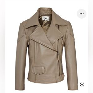 Reiss Tan Leather Jacket